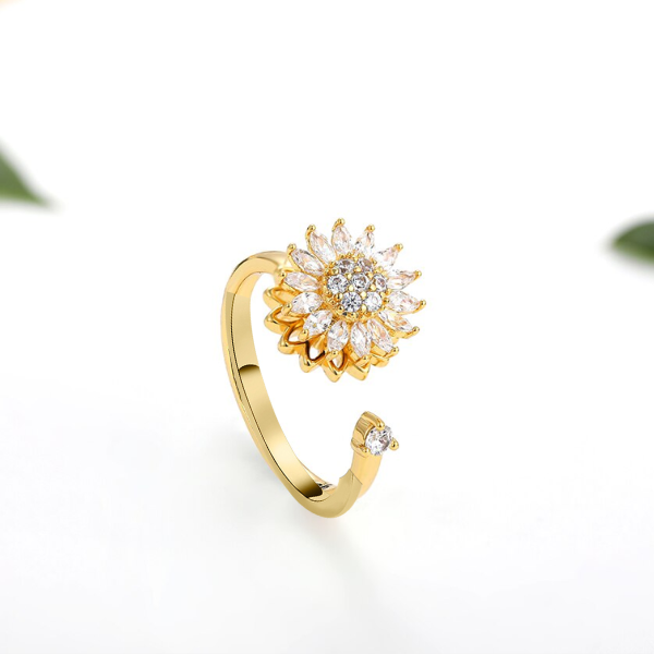 Anillo Girasol Giratorio