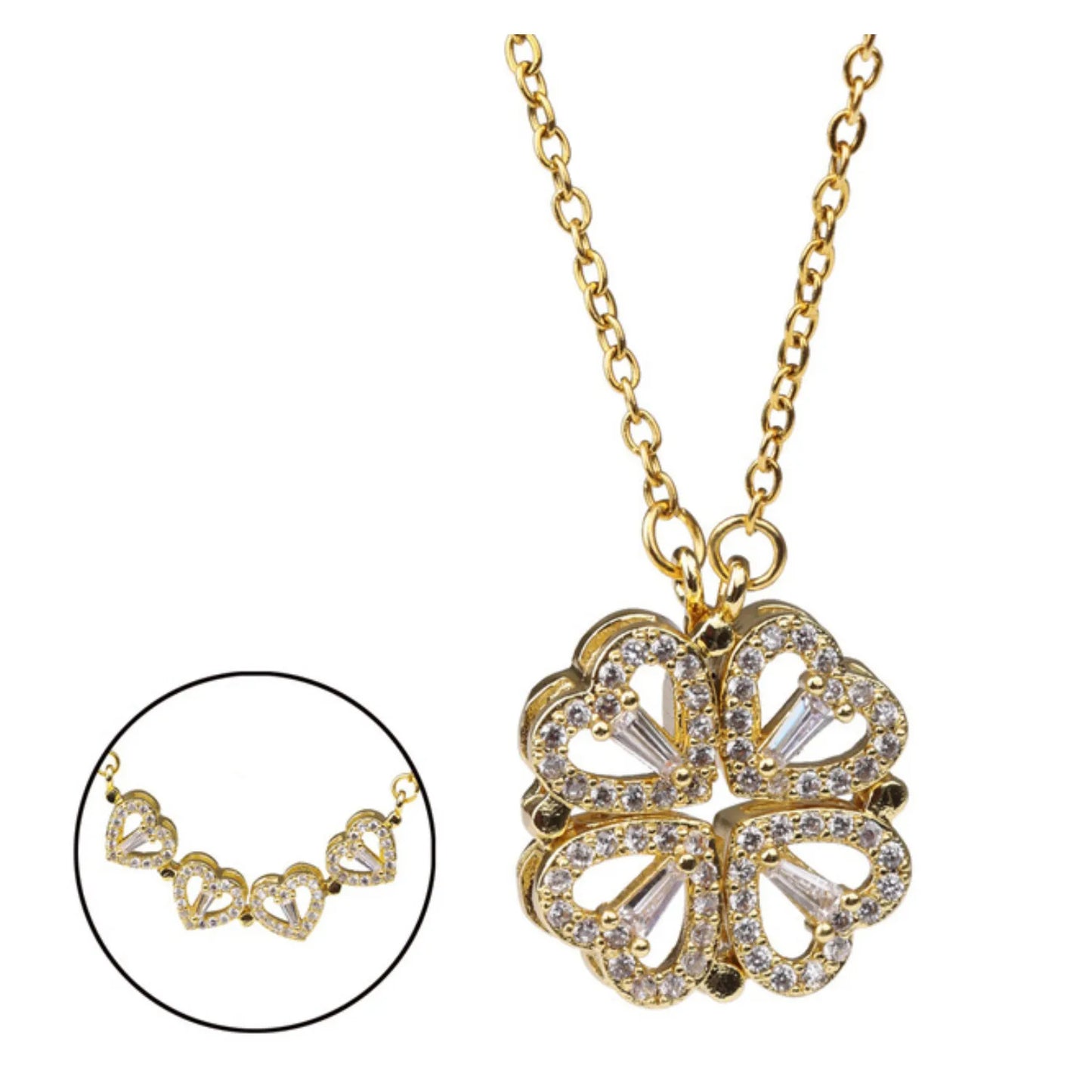 Collar Trébol de Corazones